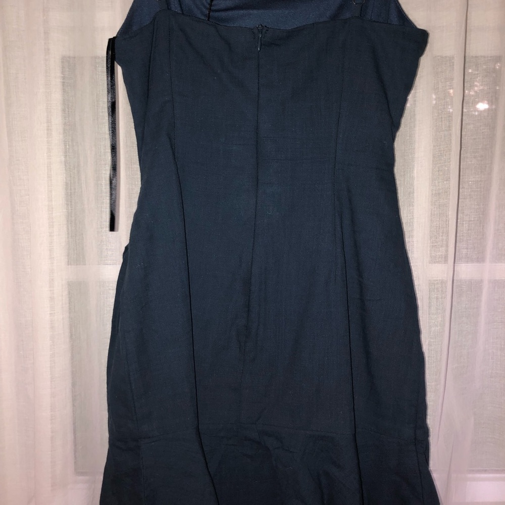 navy blue wrap dress - Picture 3 of 4